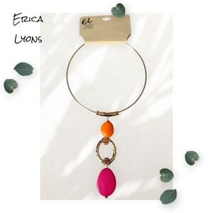 Erica Lyons Gold Tone Choker Statement Necklace